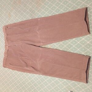 Size 44 inseam 30 mens tan corduroys with pleats and cuffs. Lands End.